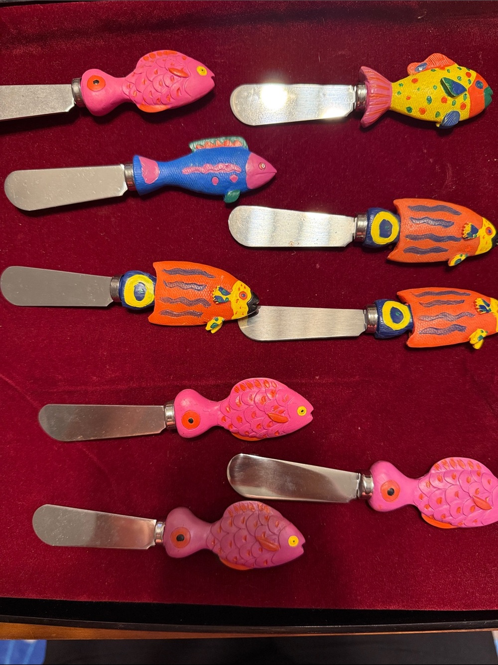 9 Fish themed, butter spreader for cheese, tropical fish, Charcuterie Boards,
